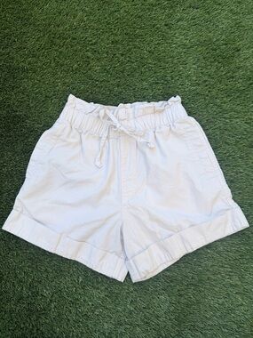Abercrombie & Fitch Ultra High Rise Paperbag Waist Drawstring Shorts Stone